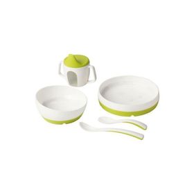IKEA Börja Smaglı Beyaz Yeşil Yemek Seti