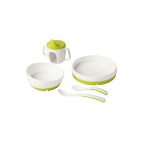 IKEA Börja Smaglı Beyaz Yeşil Yemek Seti