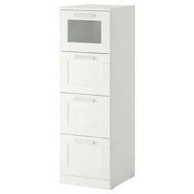 IKEA Brımnes Beyaz 39x124 cm 4 Çekmeceli Şifonyer