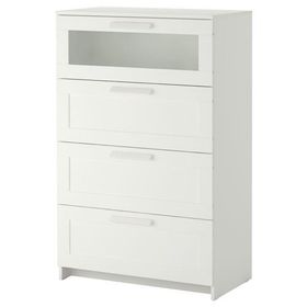 IKEA Brımnes Beyaz 78x124 cm 4 Çekmeceli Şifonyer