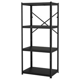 IKEA Bror Siyah 85x55x190 cm Raf Ünitesi