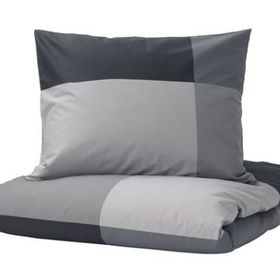 IKEA Brunkrissla Siyah Çıtçıtlı Çift Kişilik Nevresim Takımı