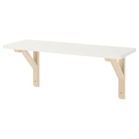 IKEA Burhult Beyaz 59x20 cm Duvar Rafı