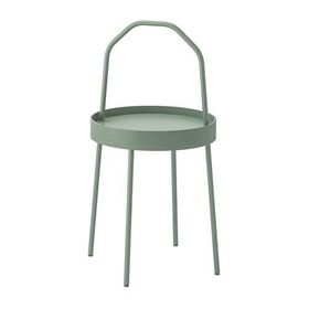 IKEA Burvik 38 cm Açık Gri Yeşil Yan Sehpa