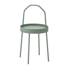 IKEA Burvik 38 cm Açık Gri Yeşil Yan Sehpa