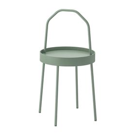 IKEA Burvik 38 cm Açık Gri Yeşil Yan Sehpa