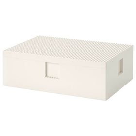 IKEA Bygglek 35x26x12 cm Beyaz Kapaklı Lego Kutusu