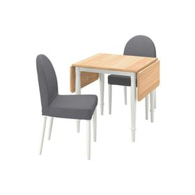 IKEA Danderyd Beyaz Vissle Gri 2 Sandalyeli Mutfak Masası