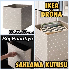 IKEA Dröna Bej 33x38x33 cm Kutu