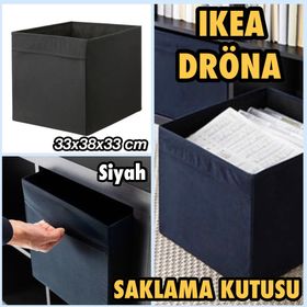 IKEA Dröna Siyah 33x38x33 cm Kutu