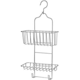 IKEA Duş Sepeti 2'li Çinko Kaplama 24x53 cm Çelik Galvanizli Duvar Duş Banyo Rafı