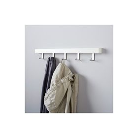 IKEA Duvar Askısı 5 Kancalı 60x4x8 cm Kapı Askısı Askılık Ahşap Beyaz Renk Portmanto