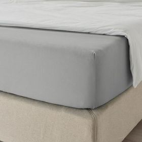 IKEA Dvala 240x260 cm Açık Gri Lastikli Çarşaf