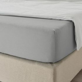IKEA Dvala 90x200 cm Açık Gri Lastikli Çarşaf
