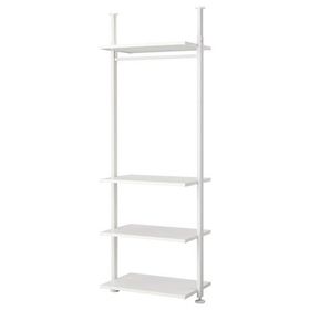 IKEA Elvarli Beyaz 92x51x222-350 cm Açık Dolap