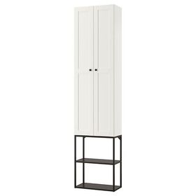 IKEA Enhet Beyaz Antrasit 60x32x255 cm Raf Ünitesi