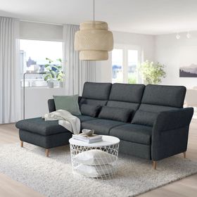 IKEA Fammarp Tallmyra Siyah-Gri 2'li Kanepe