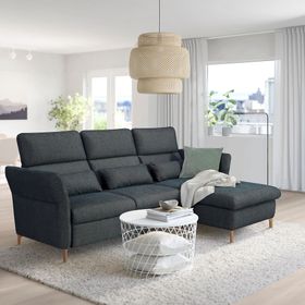 IKEA Fammarp Tallmyra Siyah-Gri 2'li Kanepe