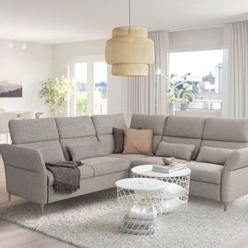 IKEA Fammarp Viarp Bej-Kahverengi 4'lü Köşe Kanepe