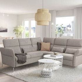 IKEA Fammarp Viarp Bej-Kahverengi 4'lü Köşe Kanepe
