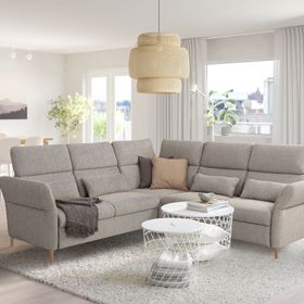 IKEA Fammarp Viarp Bej-Kahverengi 4'lü Köşe Kanepe