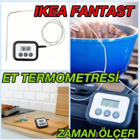 IKEA Fantast Siyah Et Termometresi Zaman Ölçer
