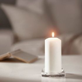 IKEA Fenomen Beyaz 15 cm Blok Mum