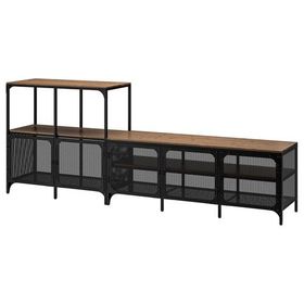 IKEA Fjallbo 250x36x95 cm Siyah Tv Sehpası