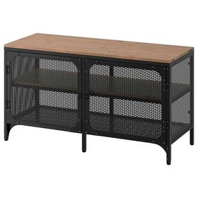 IKEA Fjallbo 250x36x95 cm Siyah Tv Sehpası