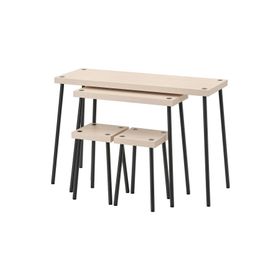 IKEA Frıdnas Huş Siyah 2 Tabureli Mutfak Masası