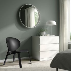 IKEA Froset Siyah Vernikli Meşe Kaplama Ahşap Koltuk