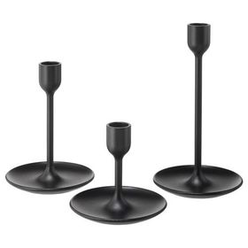 IKEA Fulltalig Siyah Şamdan