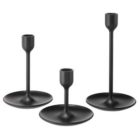 IKEA Fulltalig Siyah Şamdan