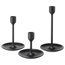 IKEA Fulltalig Siyah Şamdan
