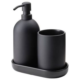 IKEA Gansjön Siyah Banyo Seti