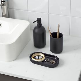 IKEA Gansjön Siyah Banyo Seti