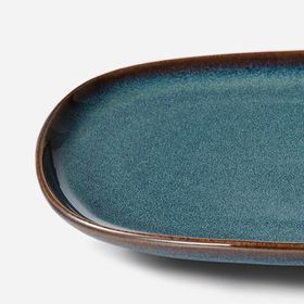 IKEA Gladelig Mavi 31x19 cm Servis Tabağı