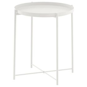 IKEA Gladom Beyaz 45x53 cm Tepsili Sehpa