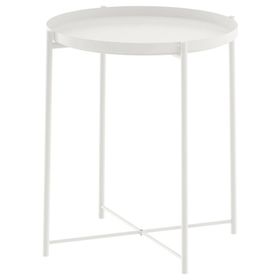 IKEA Gladom Beyaz 45x53 cm Tepsili Sehpa