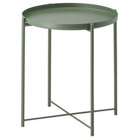 IKEA Gladom Koyu Yeşil 45x53 cm Tepsili Sehpa