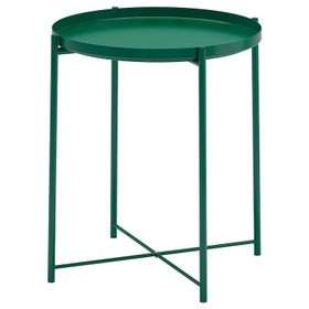 IKEA Gladom Koyu Yeşil 45x53 cm Tepsili Sehpa