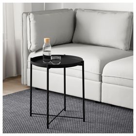 IKEA Gladom Siyah 45x53 cm Tepsili Sehpa