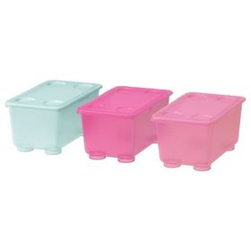 IKEA Glis Pembe-Turkuaz 17x10 cm Kapaklı Kutu