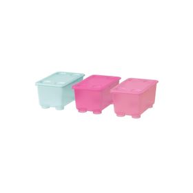 IKEA Glis Pembe-Turkuaz 17x10 cm Kapaklı Kutu