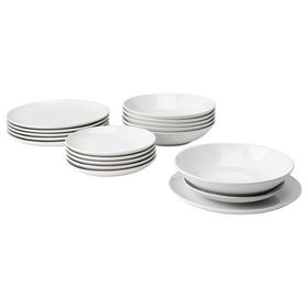 IKEA Godmiddag Beyaz Yemek Takımı