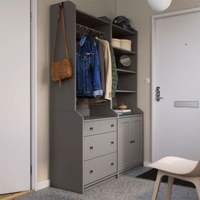 IKEA Hauga 29388637 Gri Dolap