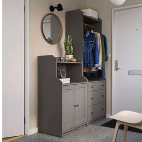 IKEA Hauga 69388635 Gri Dolap