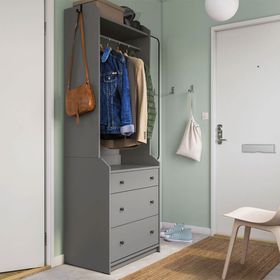 IKEA Hauga 80424967 Gri Dolap