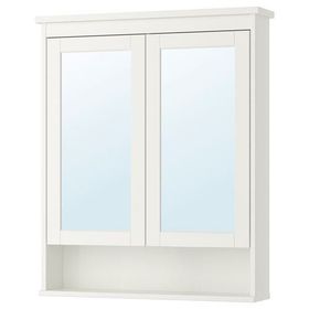 IKEA HEMNES 40217677 83x16x98 cm 2 Ayna Kapaklı Beyaz Banyo Duvar Dolabı