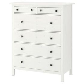 IKEA Hemnes Beyaz Vernik 108x130 cm 6 Çekmeceli Şifonyer